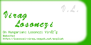 virag losonczi business card
